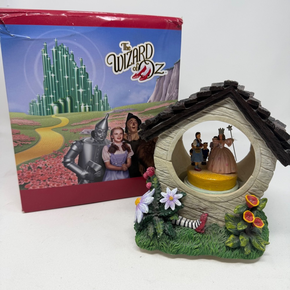 Westland Wizard of Oz Munchkin Home Musical Figurie Broken Snowglobe